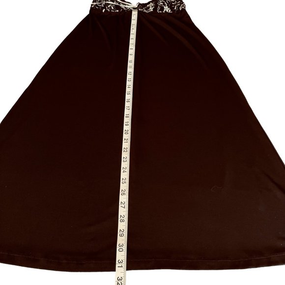 Lace  Embroidered Black Midi Slip Dress Size Small - Picture 6 of 11